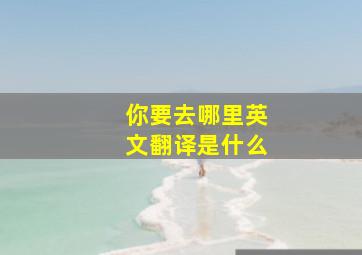 你要去哪里英文翻译是什么