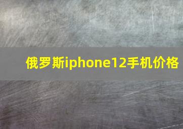 俄罗斯iphone12手机价格