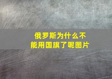 俄罗斯为什么不能用国旗了呢图片