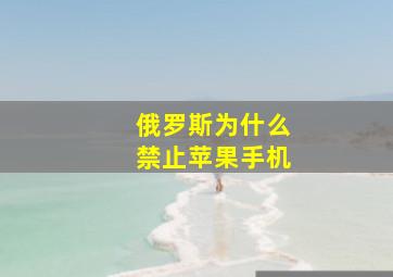 俄罗斯为什么禁止苹果手机