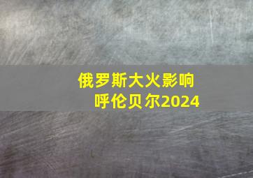 俄罗斯大火影响呼伦贝尔2024