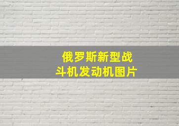 俄罗斯新型战斗机发动机图片