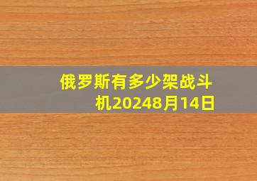 俄罗斯有多少架战斗机20248月14日