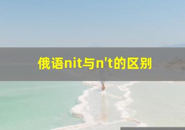 俄语nit与n't的区别