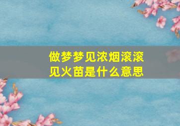 做梦梦见浓烟滚滚见火苗是什么意思