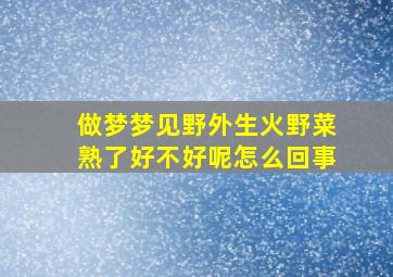 做梦梦见野外生火野菜熟了好不好呢怎么回事