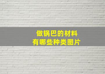 做锅巴的材料有哪些种类图片