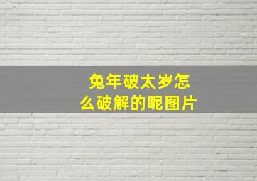 兔年破太岁怎么破解的呢图片