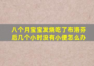 八个月宝宝发烧吃了布洛芬后几个小时没有小便怎么办