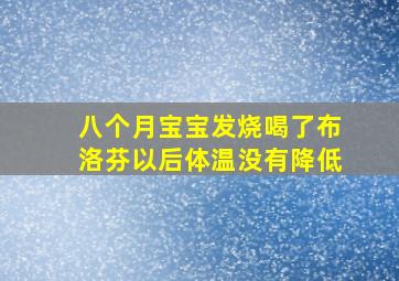 八个月宝宝发烧喝了布洛芬以后体温没有降低