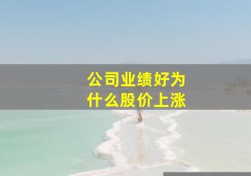 公司业绩好为什么股价上涨