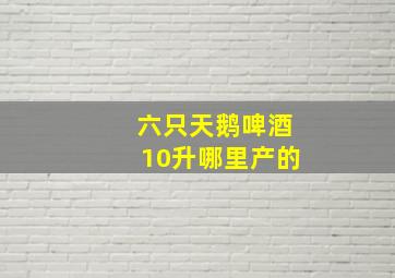 六只天鹅啤酒10升哪里产的