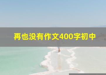 再也没有作文400字初中