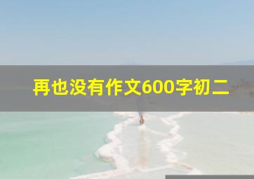 再也没有作文600字初二