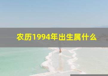 农历1994年出生属什么