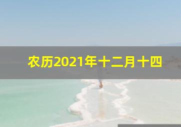 农历2021年十二月十四