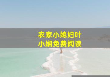 农家小媳妇叶小娴免费阅读