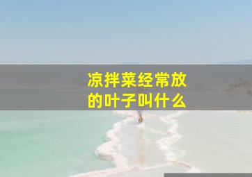 凉拌菜经常放的叶子叫什么