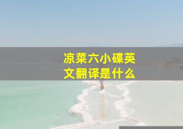 凉菜六小碟英文翻译是什么