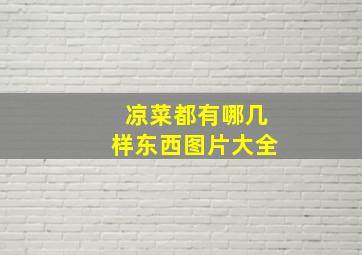 凉菜都有哪几样东西图片大全