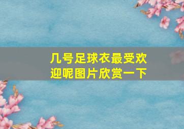 几号足球衣最受欢迎呢图片欣赏一下