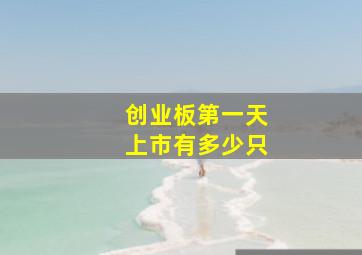 创业板第一天上市有多少只