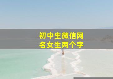 初中生微信网名女生两个字