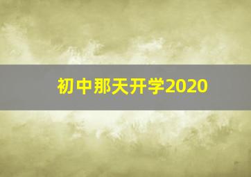 初中那天开学2020