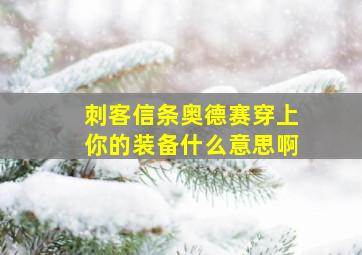 刺客信条奥德赛穿上你的装备什么意思啊