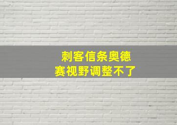 刺客信条奥德赛视野调整不了