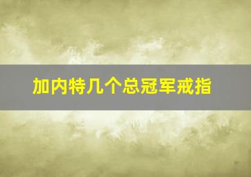 加内特几个总冠军戒指