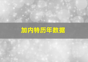 加内特历年数据