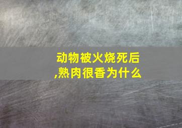 动物被火烧死后,熟肉很香为什么