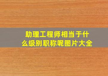 助理工程师相当于什么级别职称呢图片大全