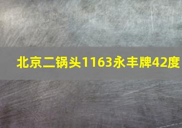 北京二锅头1163永丰牌42度