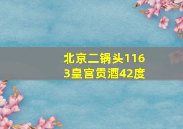 北京二锅头1163皇宫贡酒42度