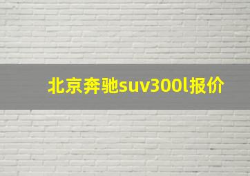 北京奔驰suv300l报价