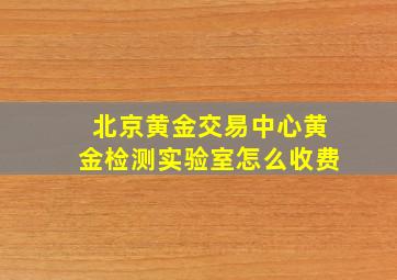 北京黄金交易中心黄金检测实验室怎么收费