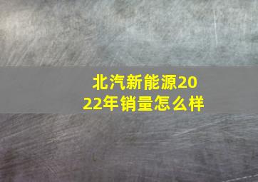 北汽新能源2022年销量怎么样