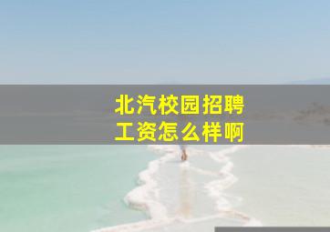 北汽校园招聘工资怎么样啊