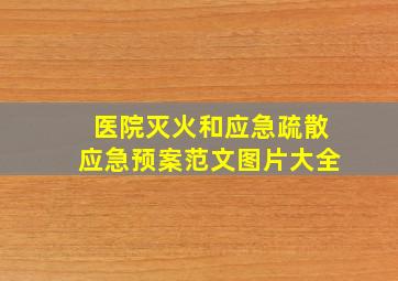 医院灭火和应急疏散应急预案范文图片大全