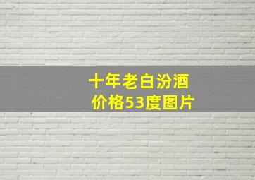 十年老白汾酒价格53度图片