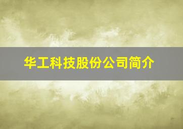 华工科技股份公司简介