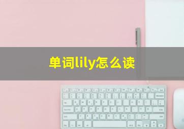 单词lily怎么读