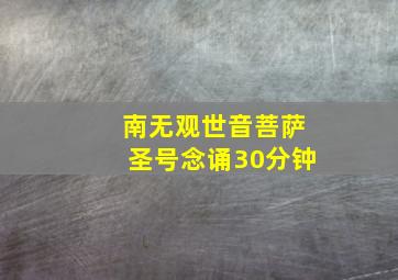 南无观世音菩萨圣号念诵30分钟