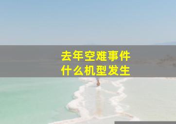 去年空难事件什么机型发生