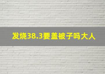 发烧38.3要盖被子吗大人