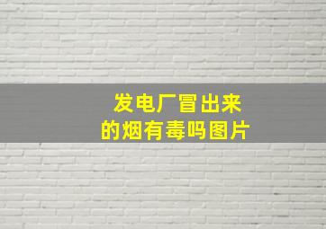 发电厂冒出来的烟有毒吗图片