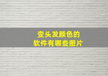 变头发颜色的软件有哪些图片