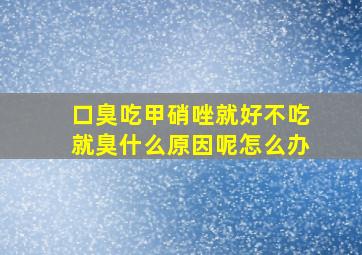 口臭吃甲硝唑就好不吃就臭什么原因呢怎么办